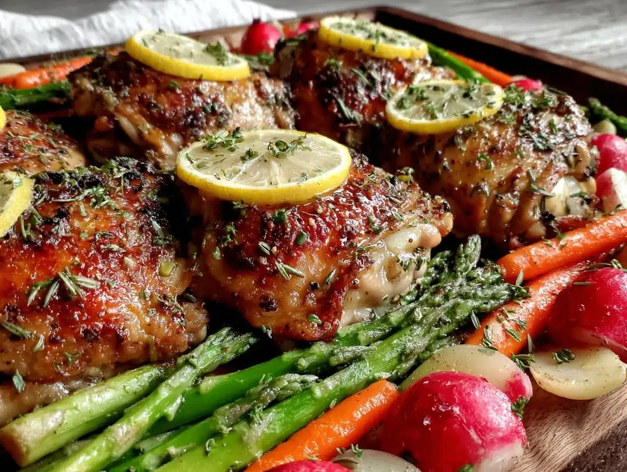 lemon herb sheet pan chicken preparation steps