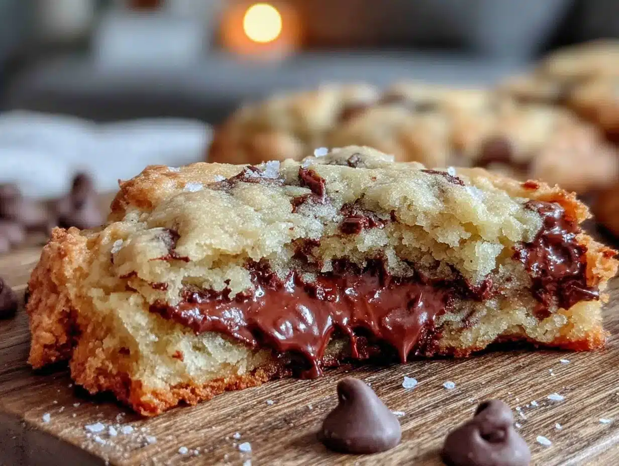 Levain style giant chocolate chip cookies preparation steps