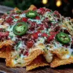 loaded nacho bar with creamy homemade queso - featured image