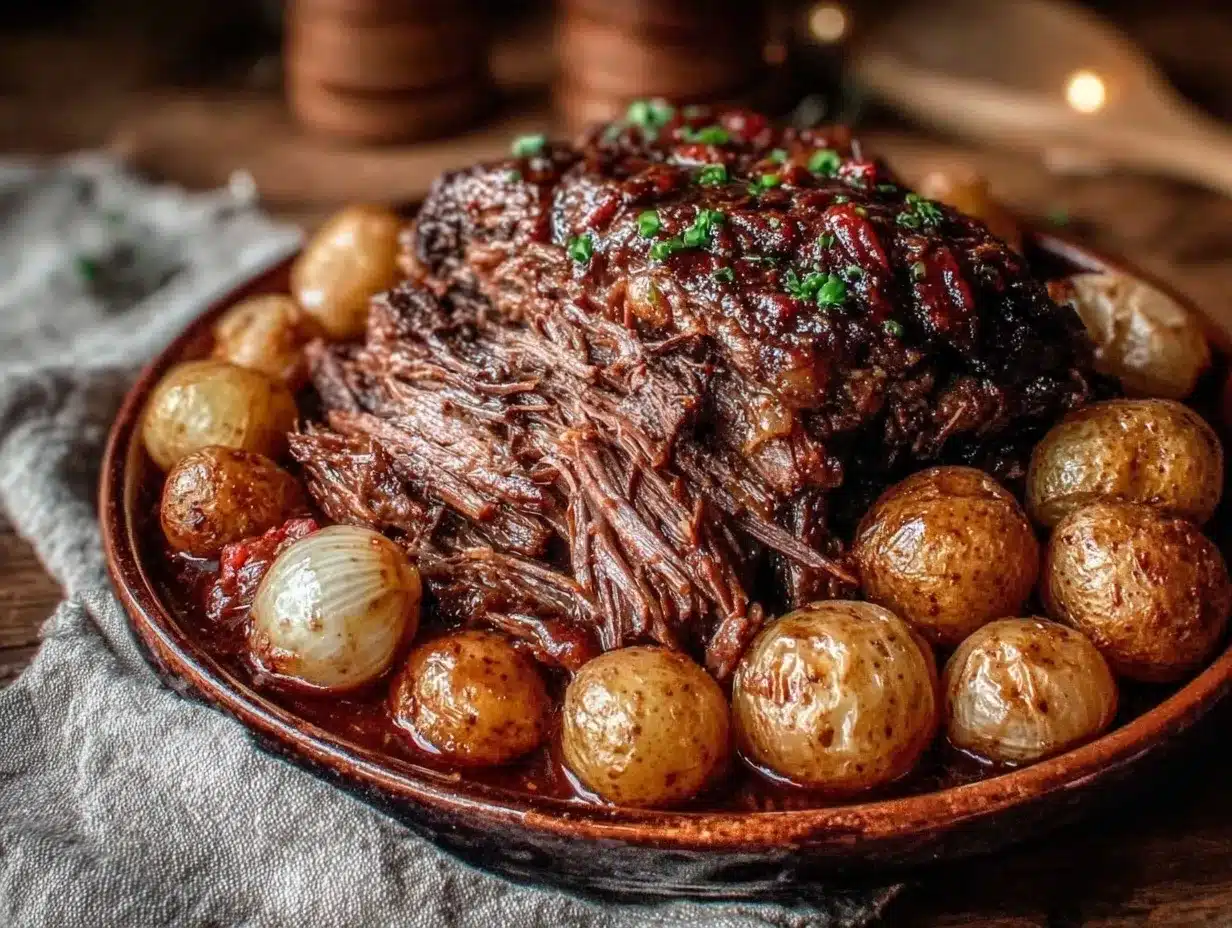 Mississippi pot roast slow cooker recipe preparation steps