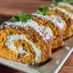 moist carrot cake swiss roll - featured image