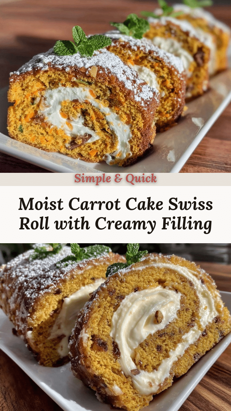 moist carrot cake swiss roll recipe