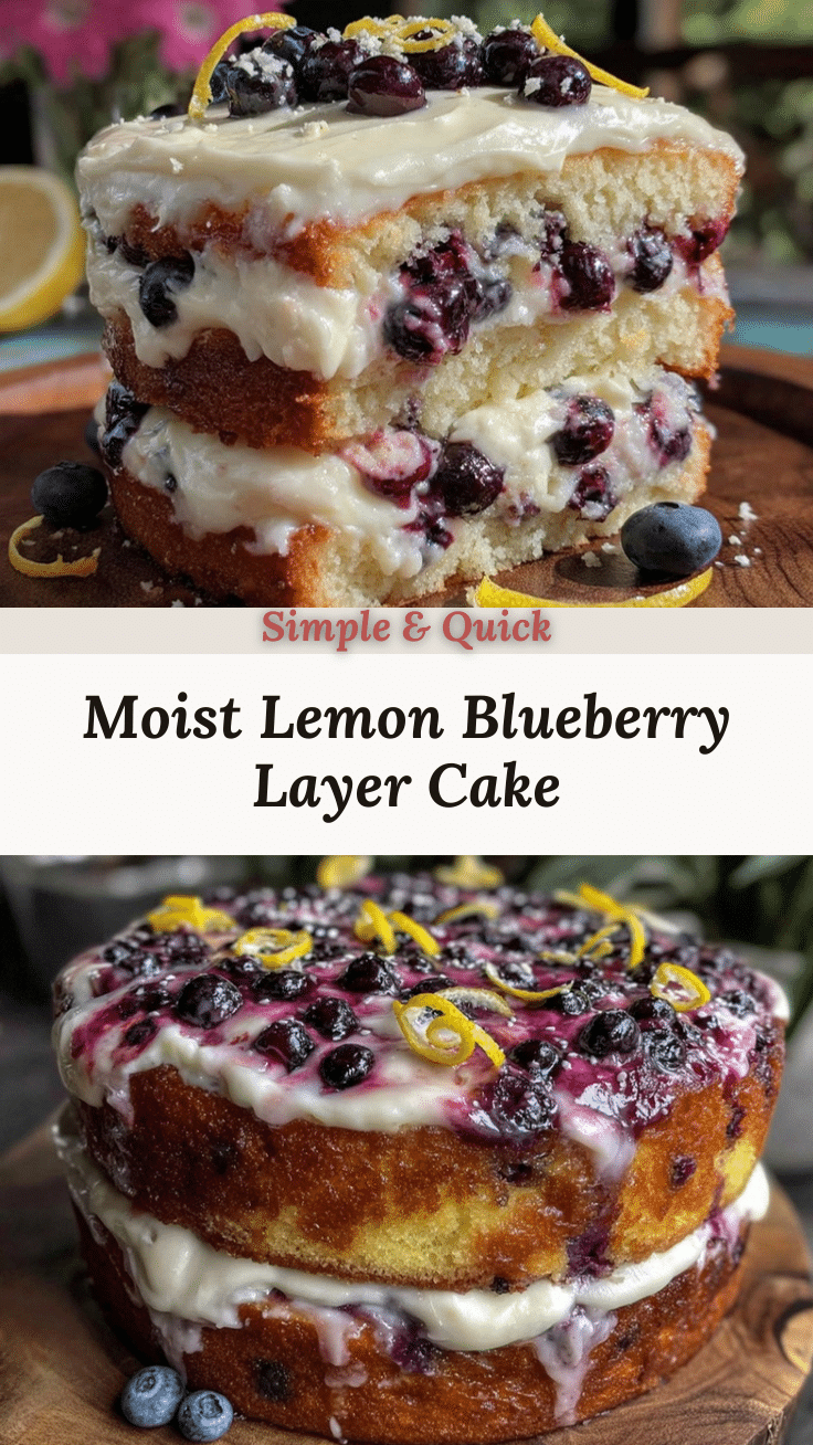 moist lemon blueberry layer cake recipe