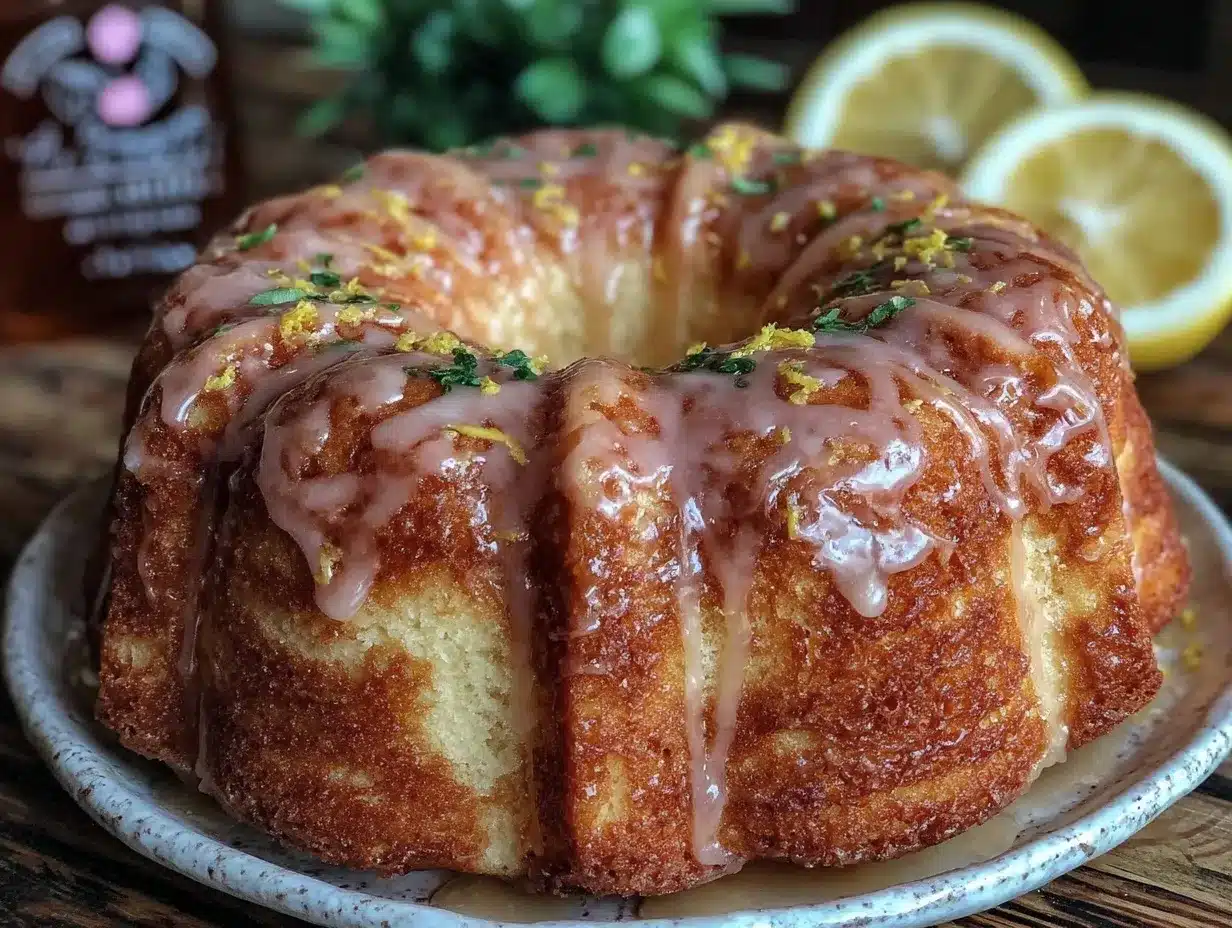 moist lemon Bundt cake preparation steps