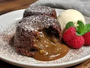 molten chocolate lava cake for two - featured image