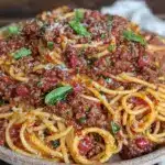 one-pot spaghetti with meat sauce - featured image