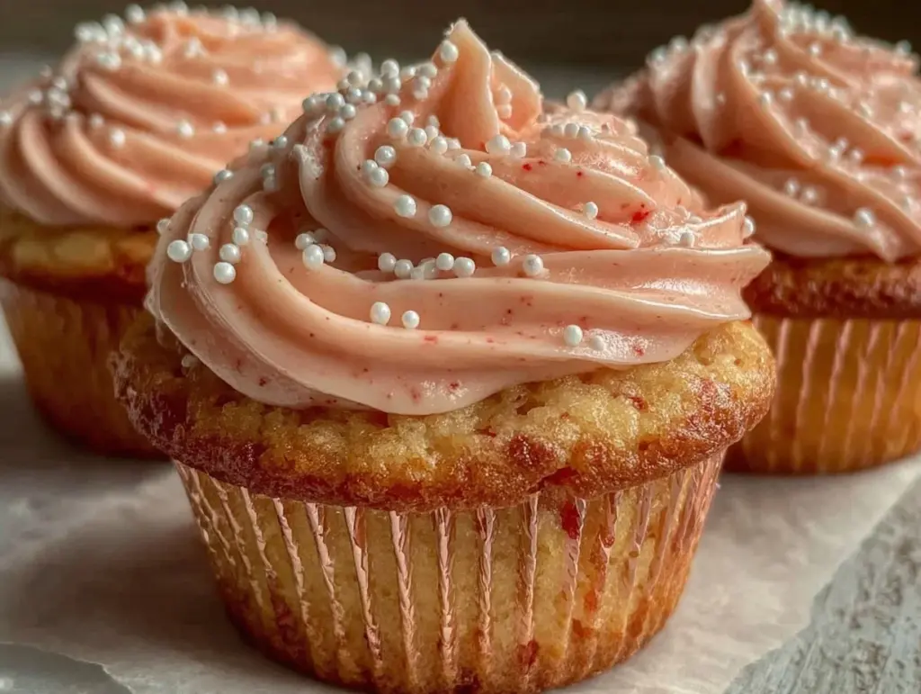 pink champagne cupcakes - featured image