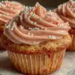 pink champagne cupcakes - featured image