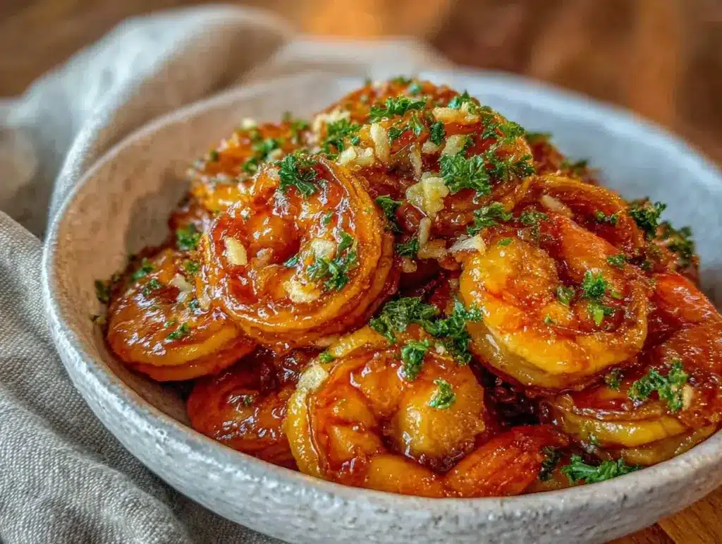 quick honey garlic shrimp - featured image