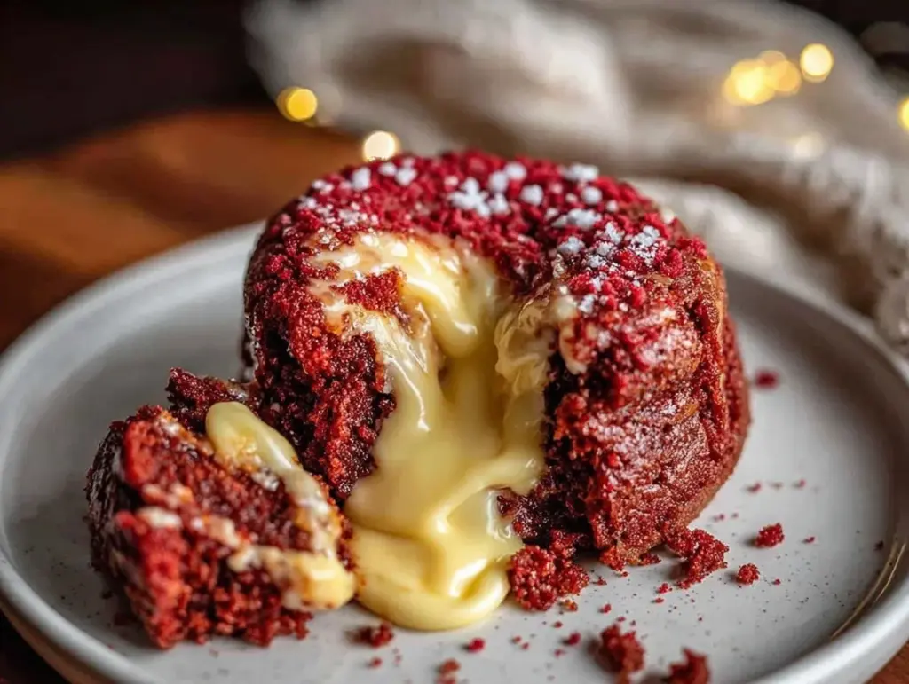 red velvet lava cakes - featured image