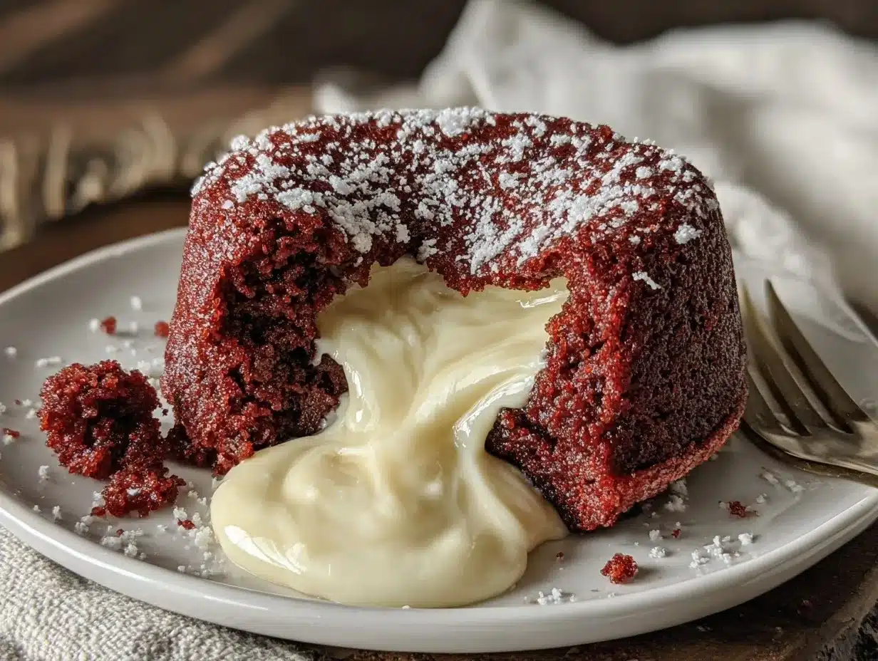 red velvet lava cakes preparation steps