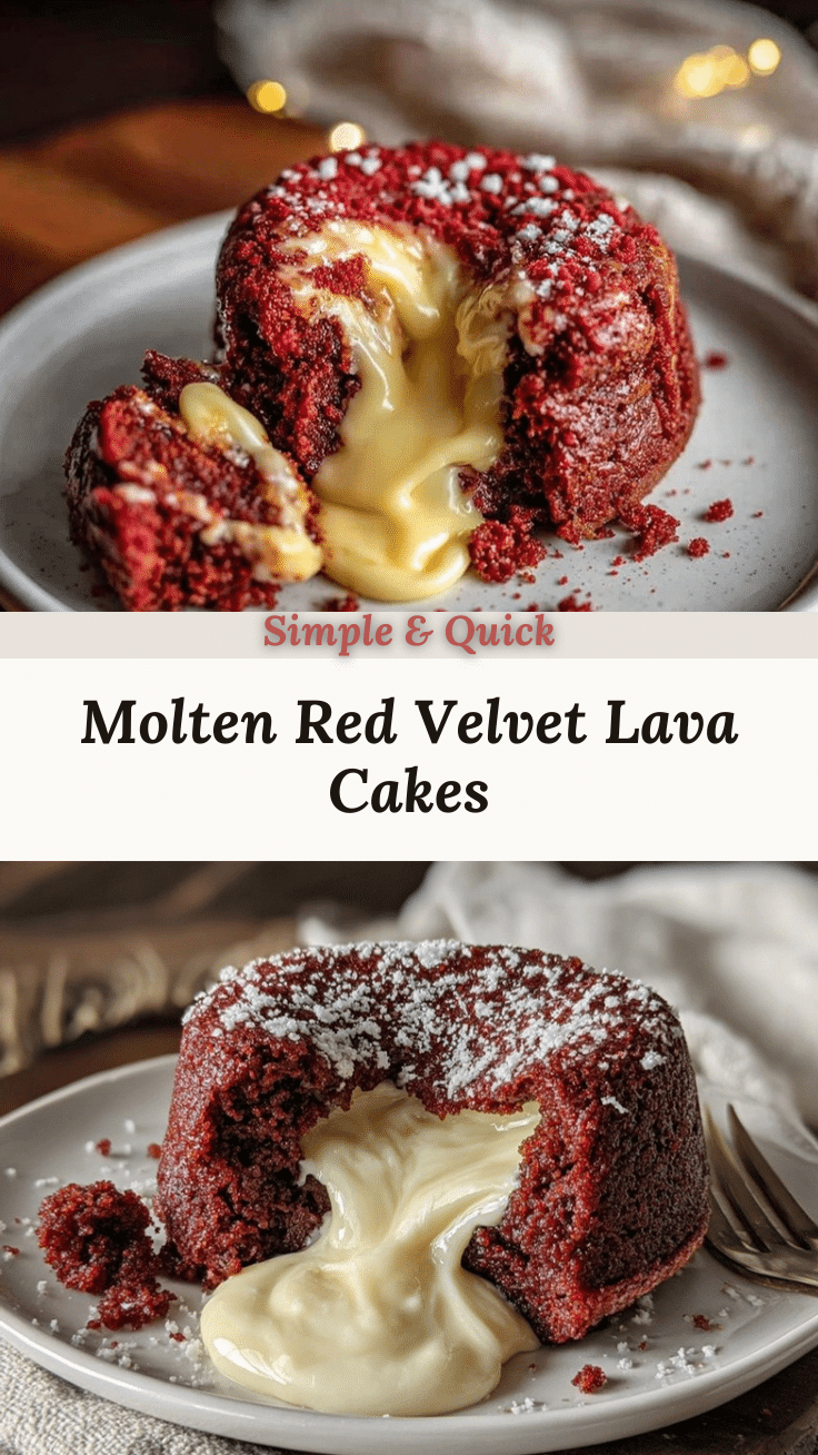red velvet lava cakes recipe