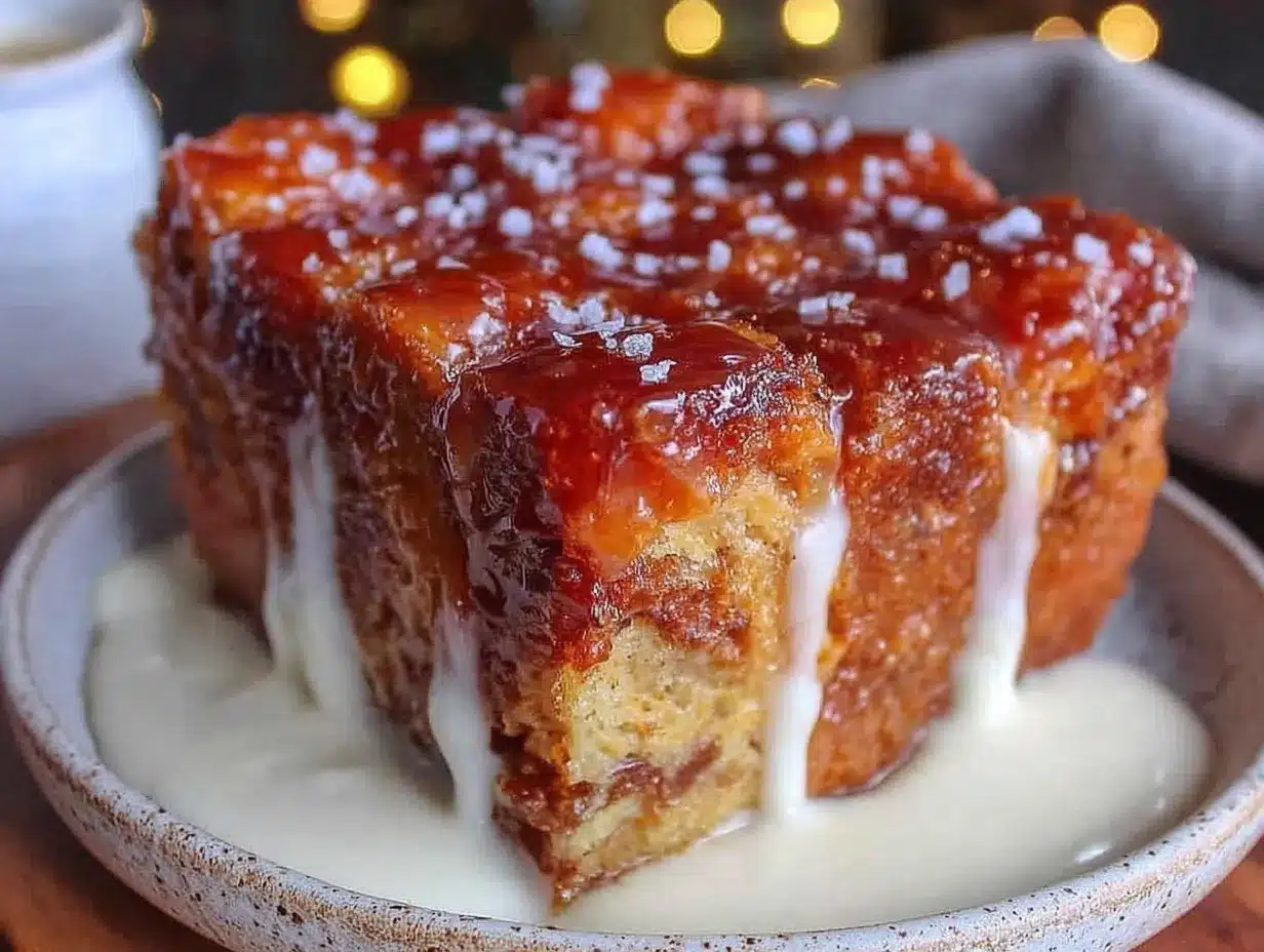 salted caramel bread pudding preparation steps