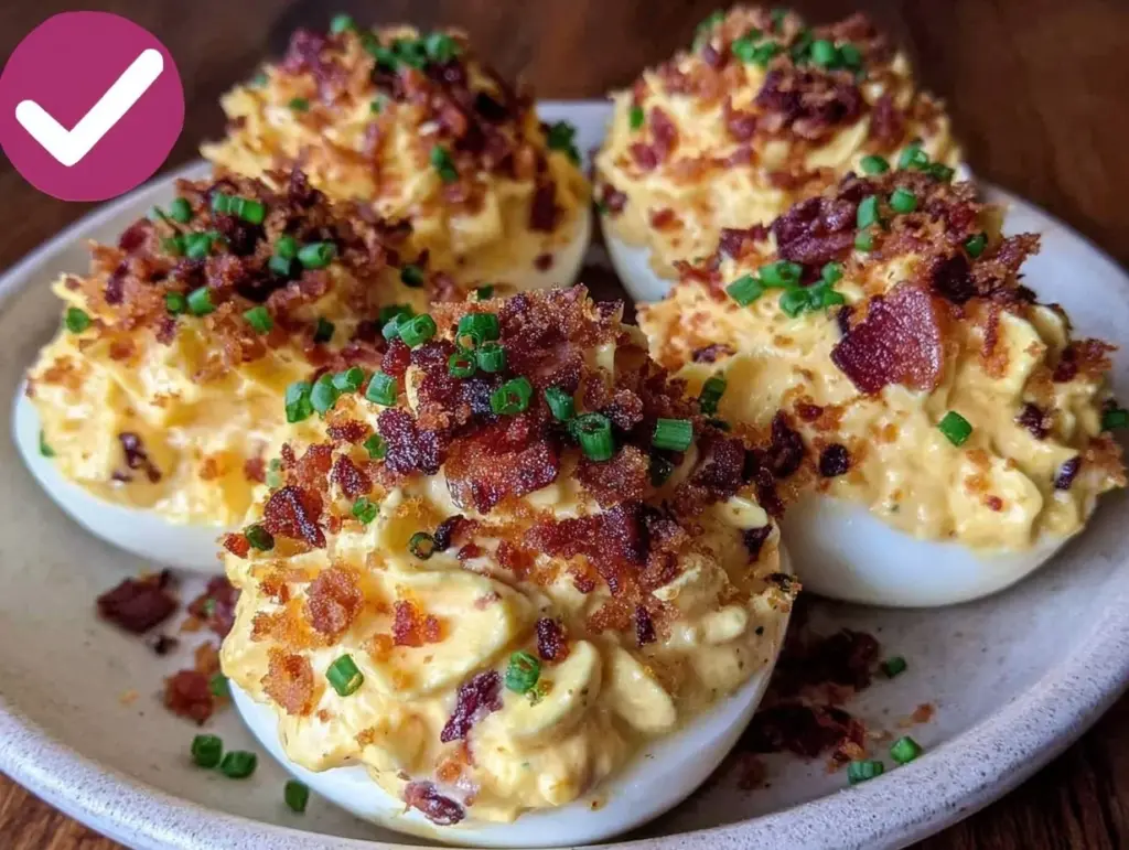 savory deviled eggs recipe - featured image