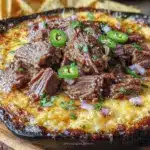 savory smoked brisket queso fundido - featured image