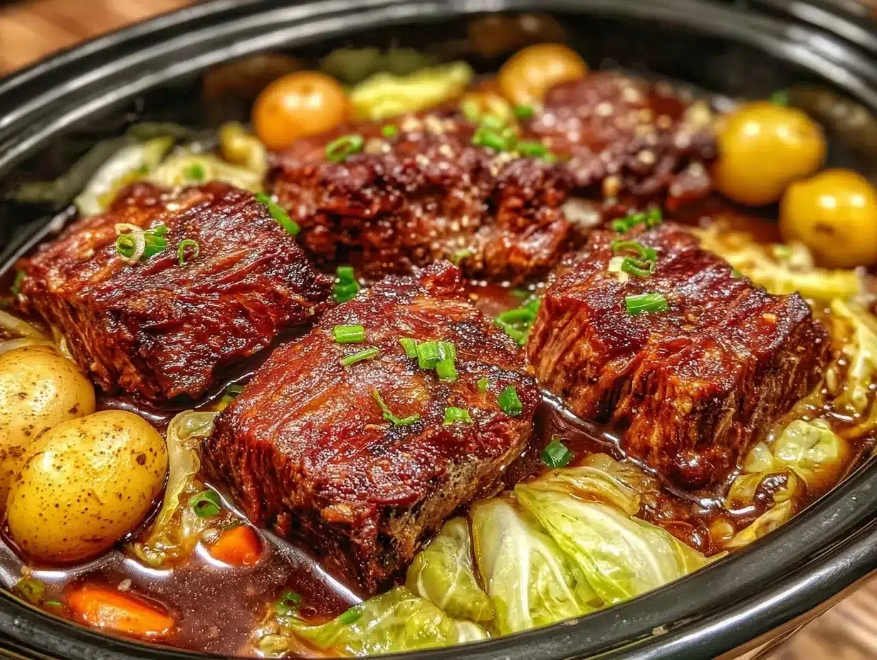 slow cooker corned beef and cabbage preparation steps