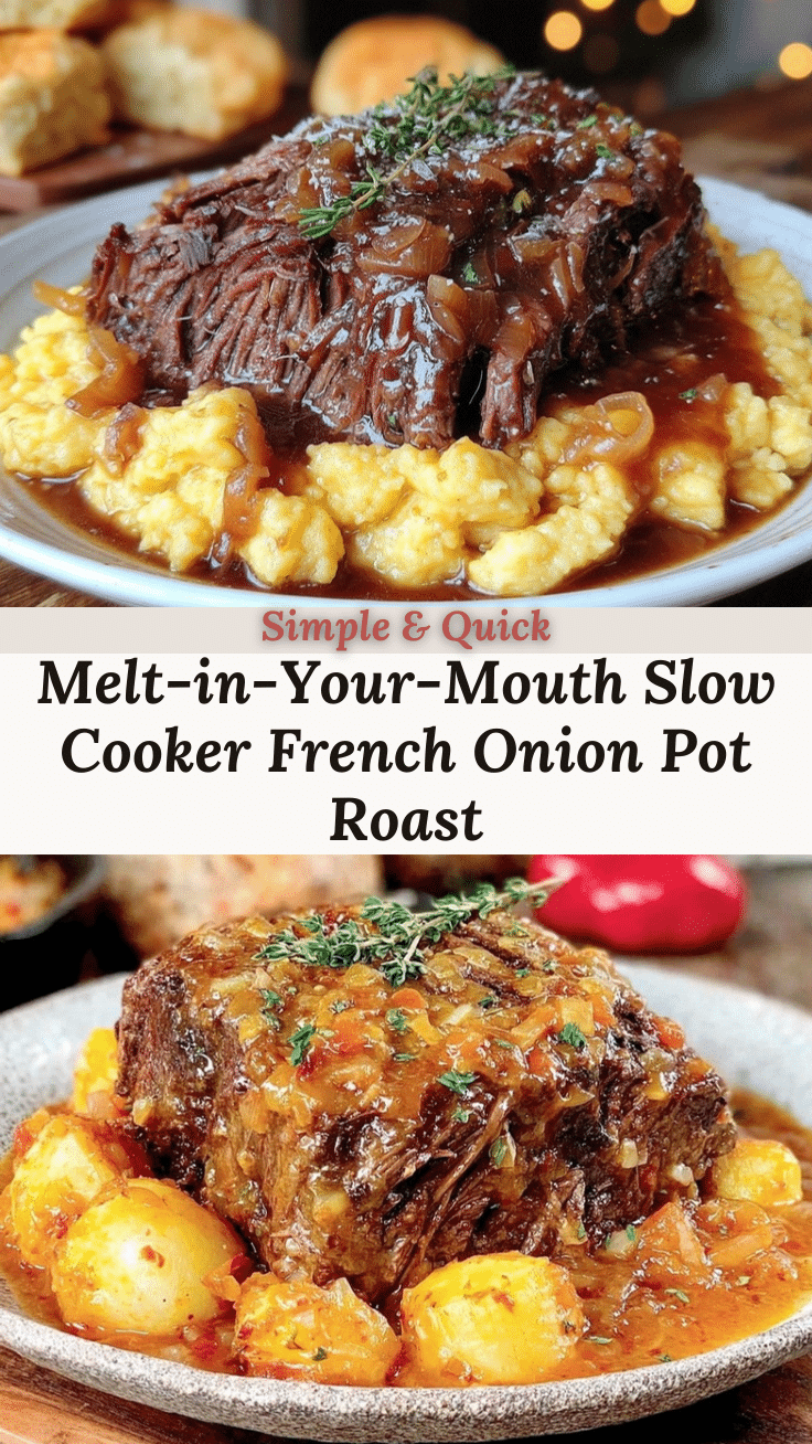 slow cooker french onion pot roast recipe