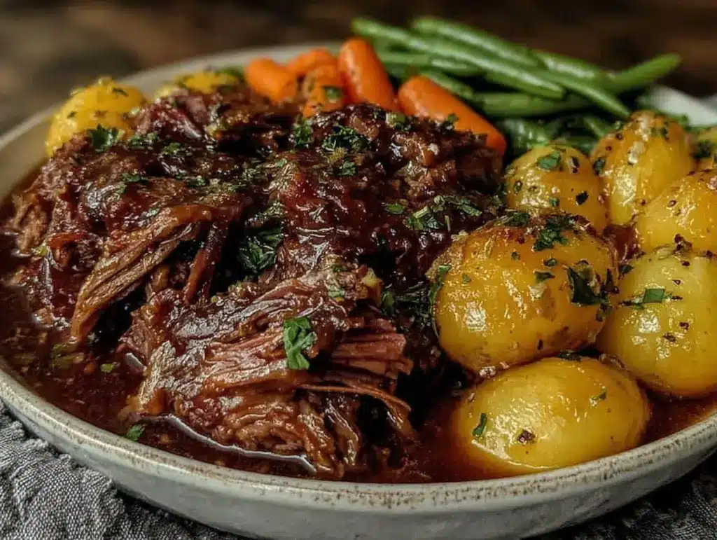tender crockpot beef stew - featured image