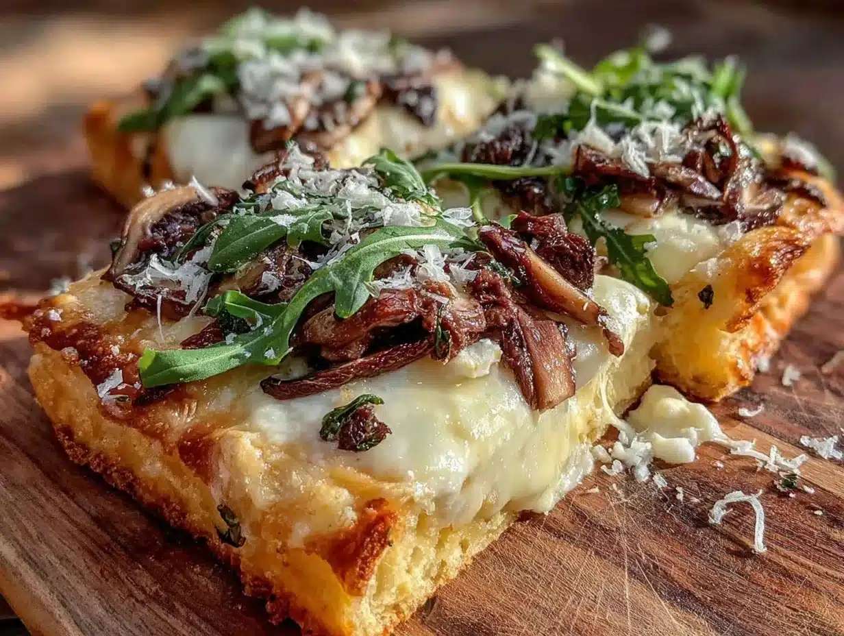 truffle mushroom pizza preparation steps