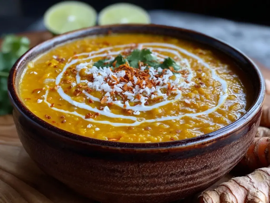turmeric lentil soup - featured image