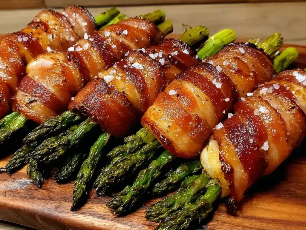 bacon-wrapped asparagus bundles - featured image