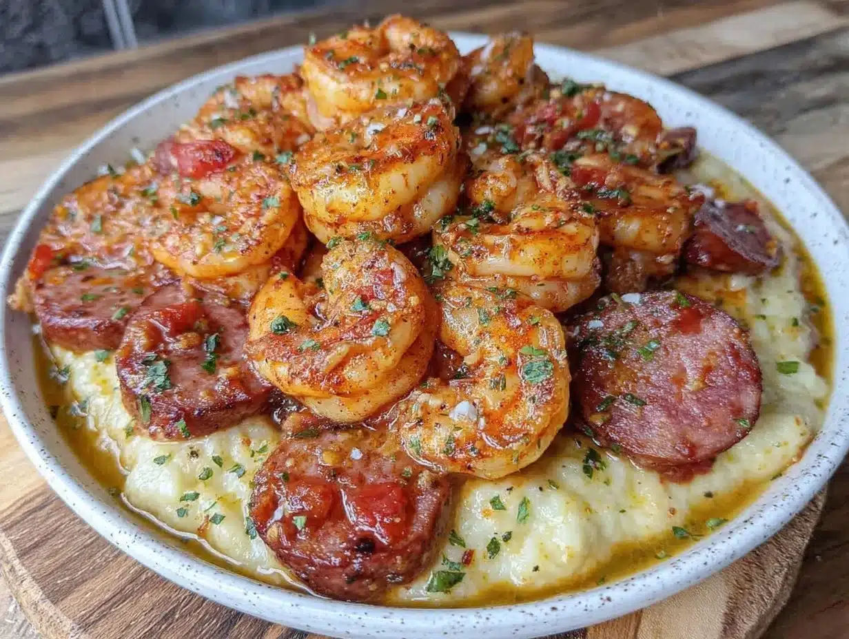 Cajun shrimp and grits preparation steps