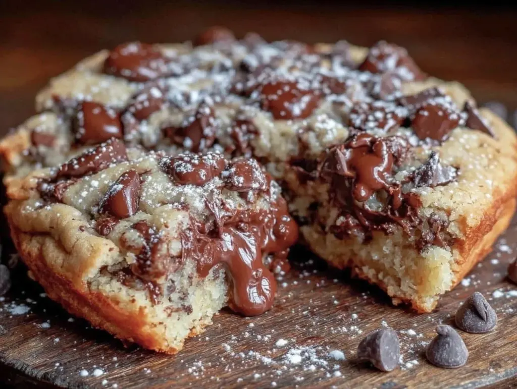 chocolate chip cookie cake - featured image