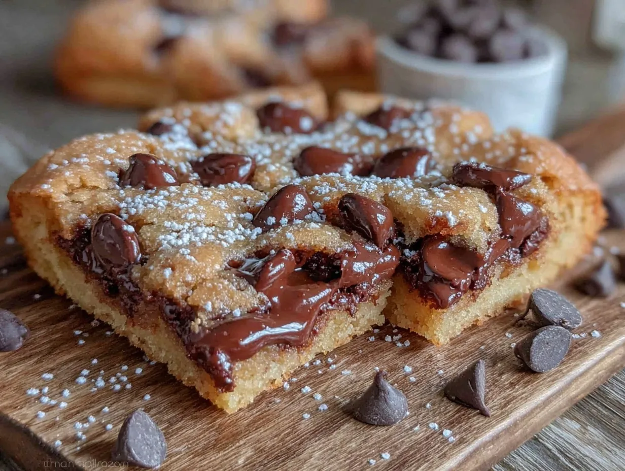 chocolate chip cookie cake preparation steps