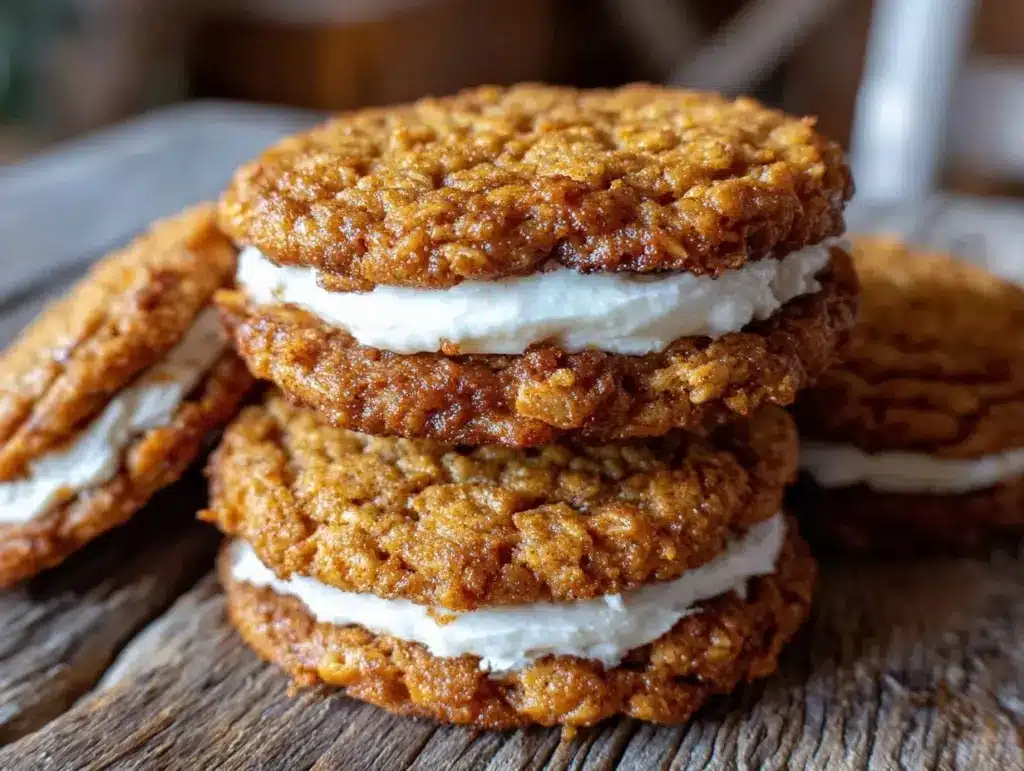 cozy oatmeal cream pie cookies - featured image