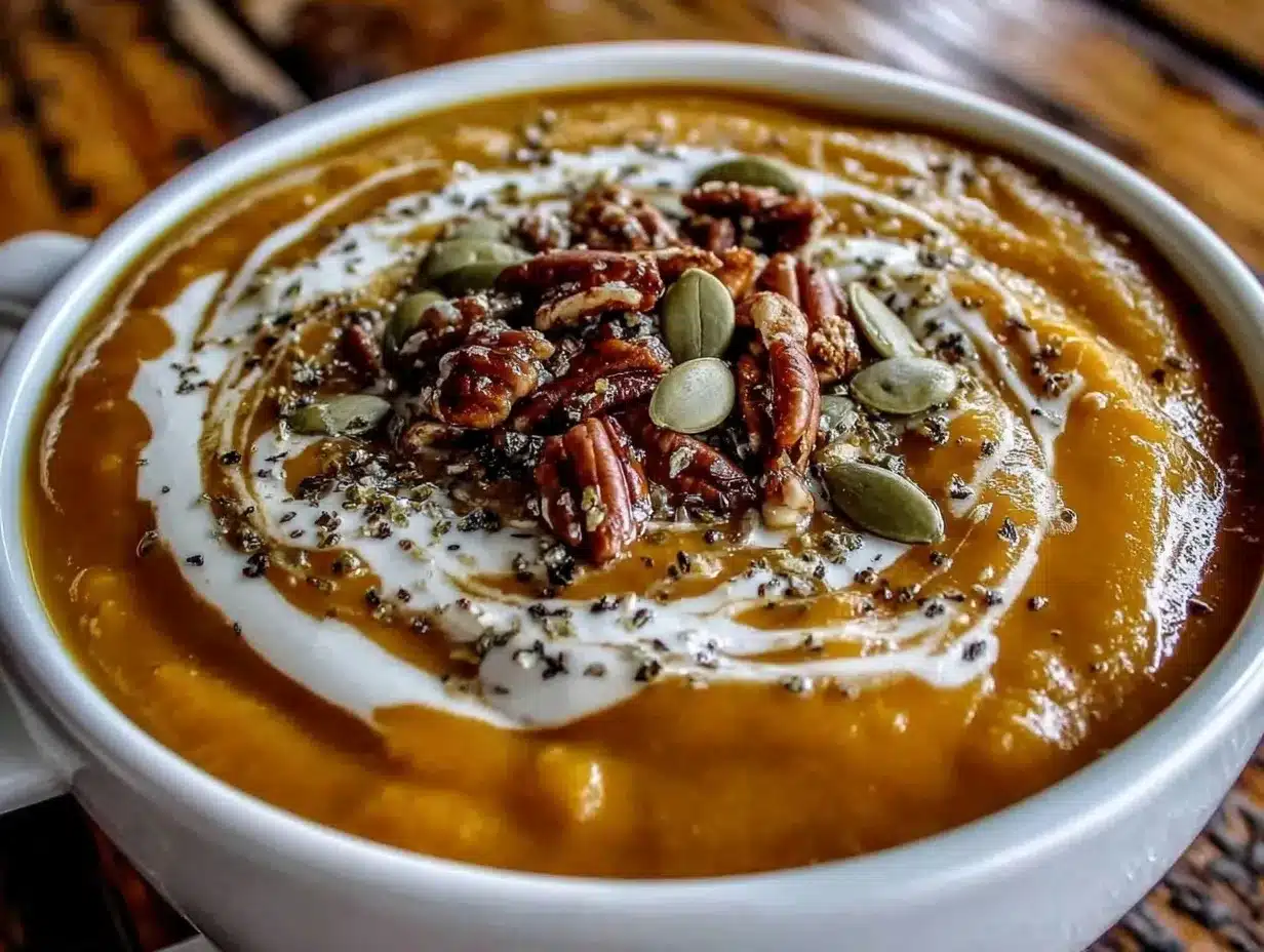 creamy butternut squash soup with ginger preparation steps