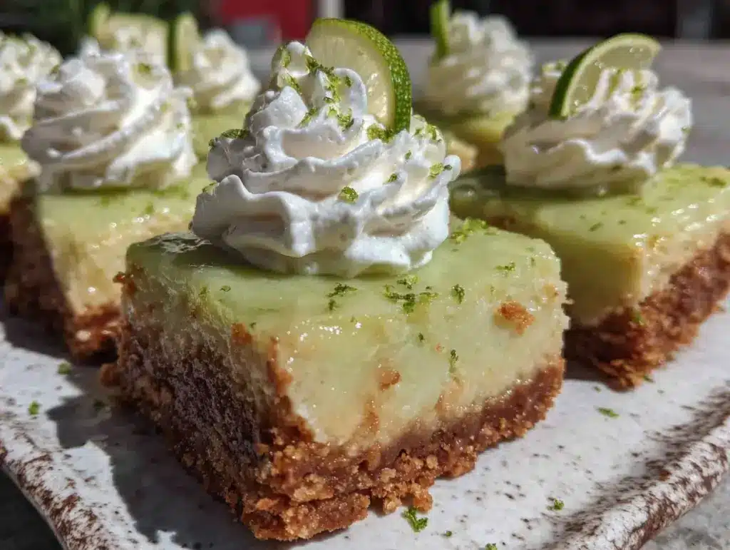 creamy key lime pie bars - featured image