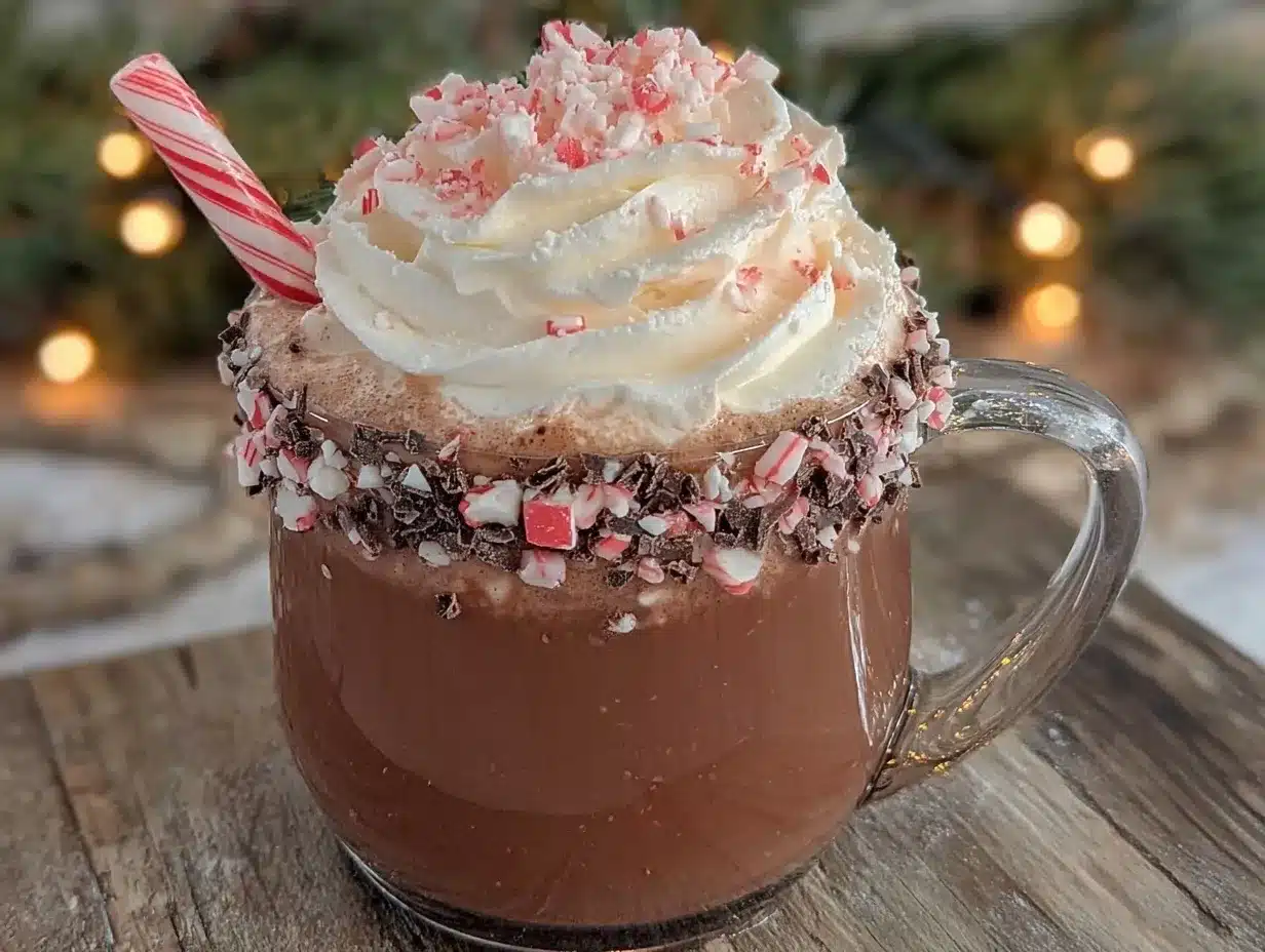 creamy peppermint hot chocolate preparation steps