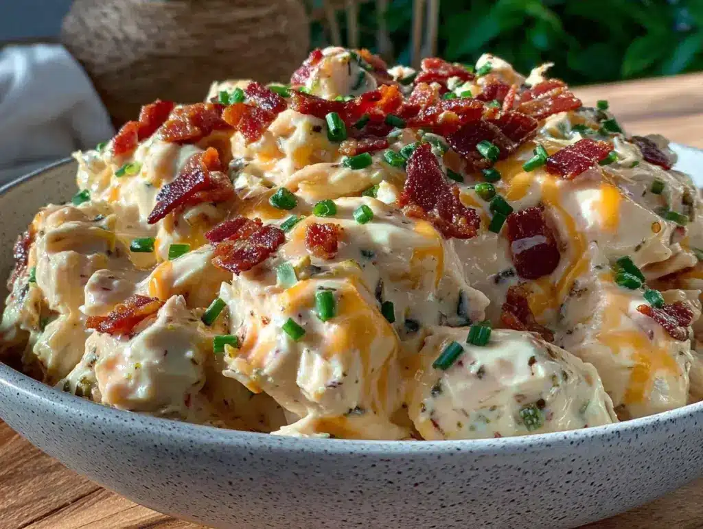creamy slow cooker crack chicken - featured image
