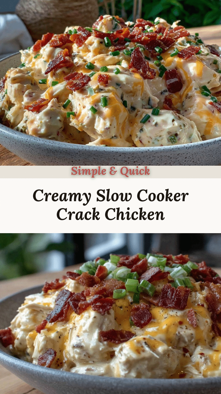 creamy slow cooker crack chicken recipe