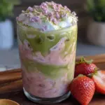 creamy strawberry matcha latte bliss - featured image