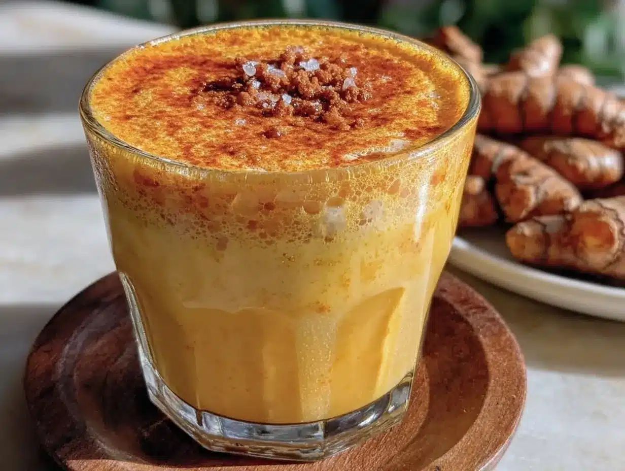 creamy turmeric golden milk latte preparation steps