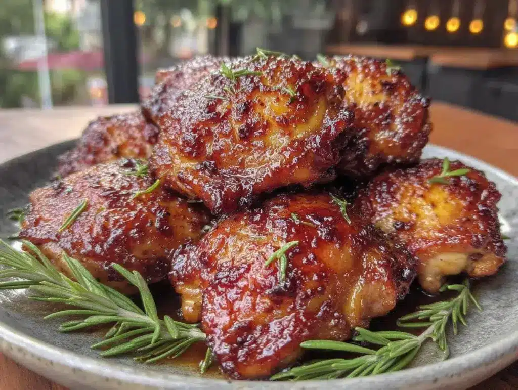 crispy balsamic glazed chicken thighs - featured image