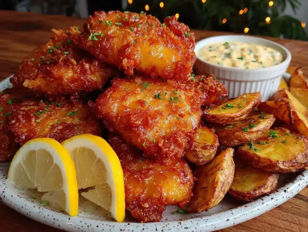 crispy beer-battered fish and chips - featured image