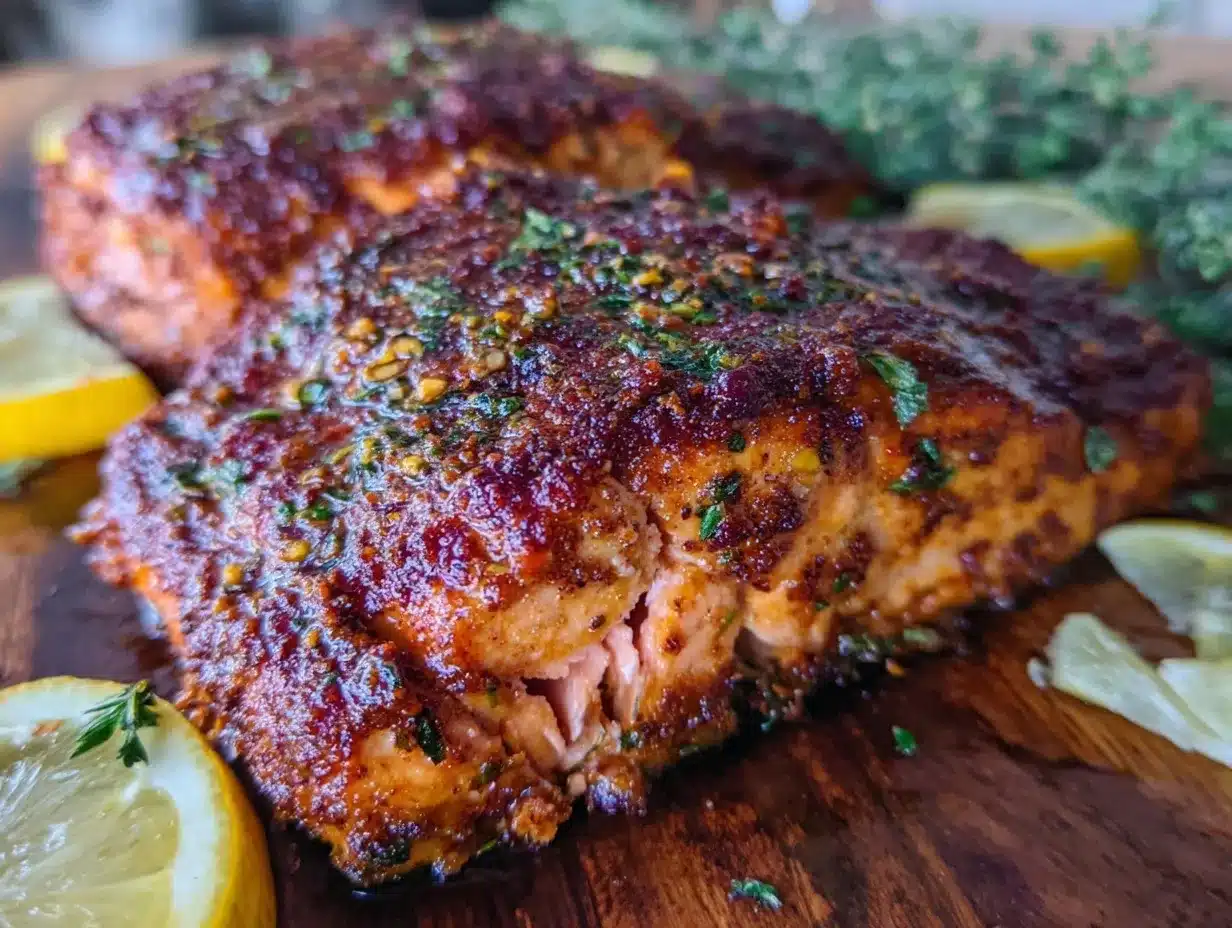 crispy blackened salmon preparation steps
