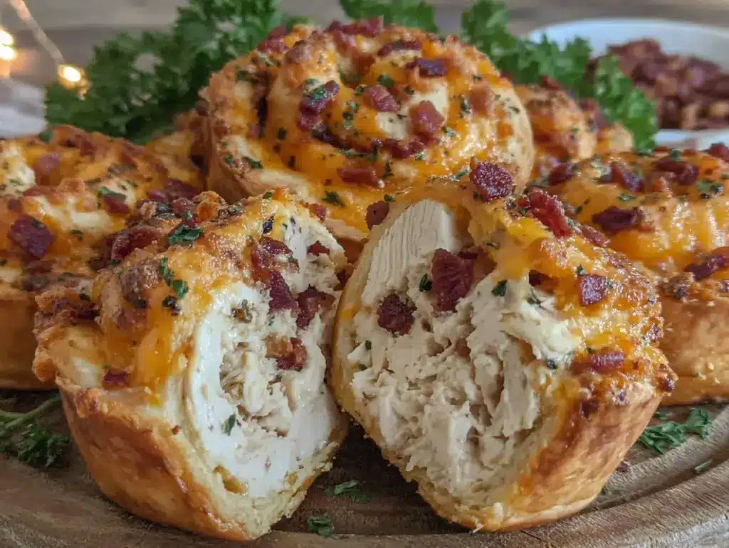 crispy cheesy crack chicken pinwheels - featured image