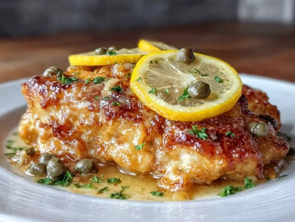 crispy chicken piccata - featured image