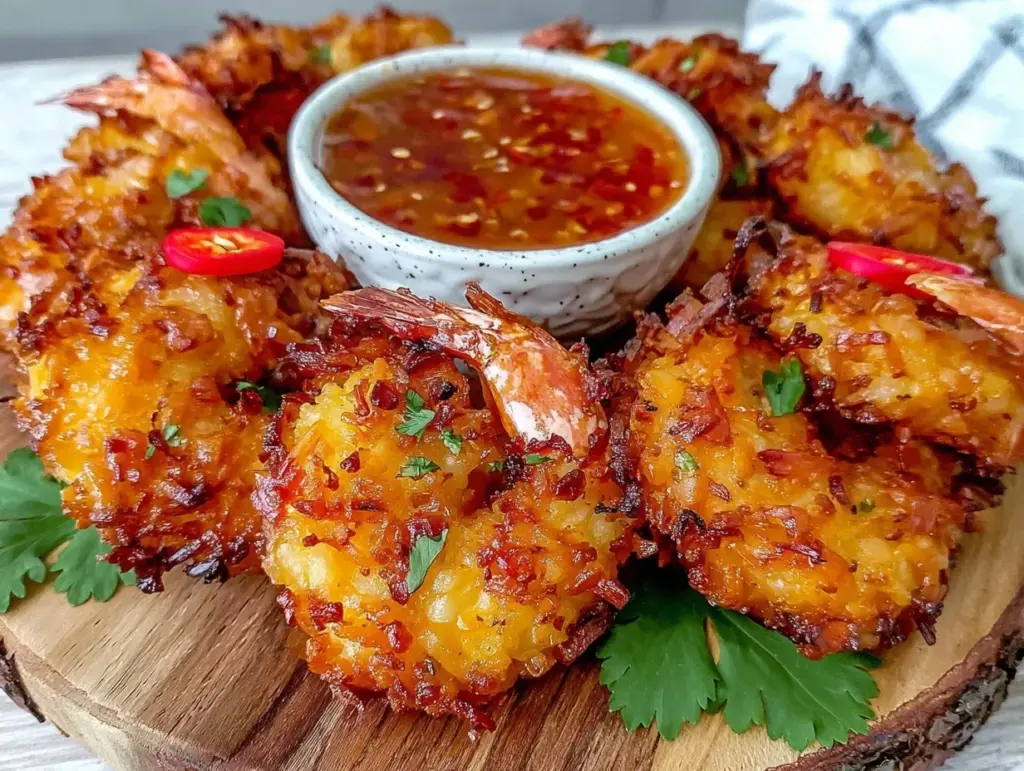 crispy coconut shrimp recipe - featured image