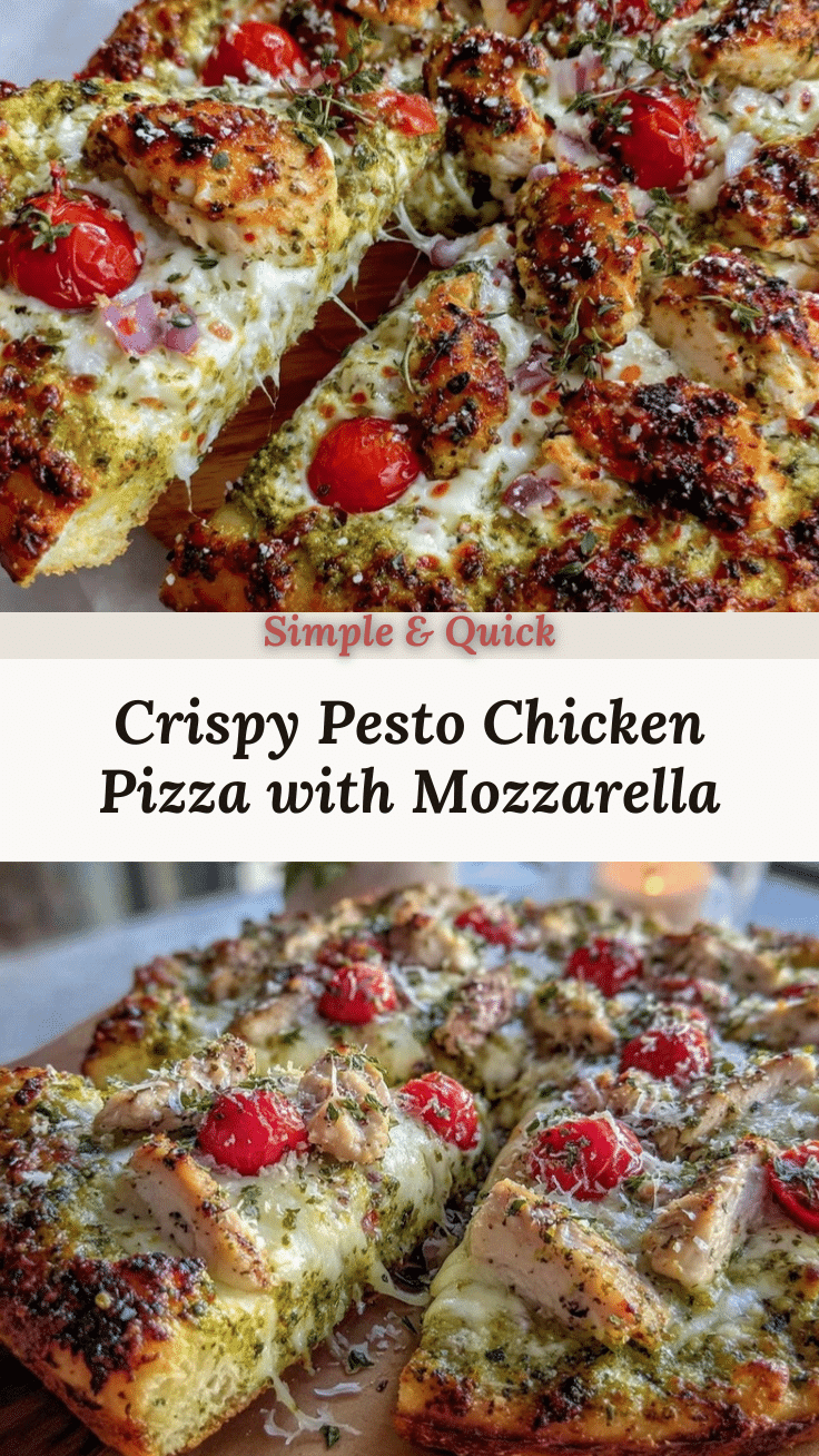 crispy pesto chicken pizza recipe