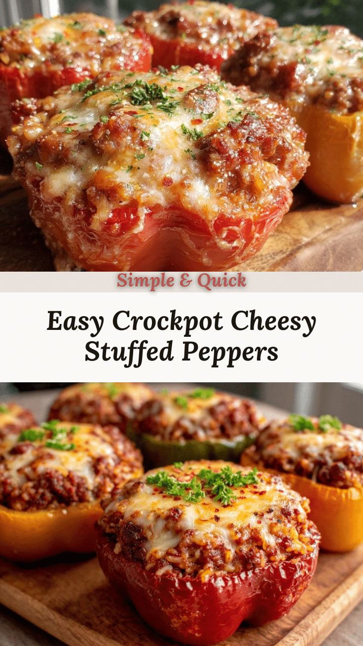 crockpot cheesy stuffed peppers recipe