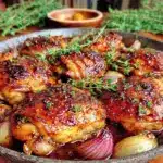 easy crispy one-pan honey balsamic chicken - featured image