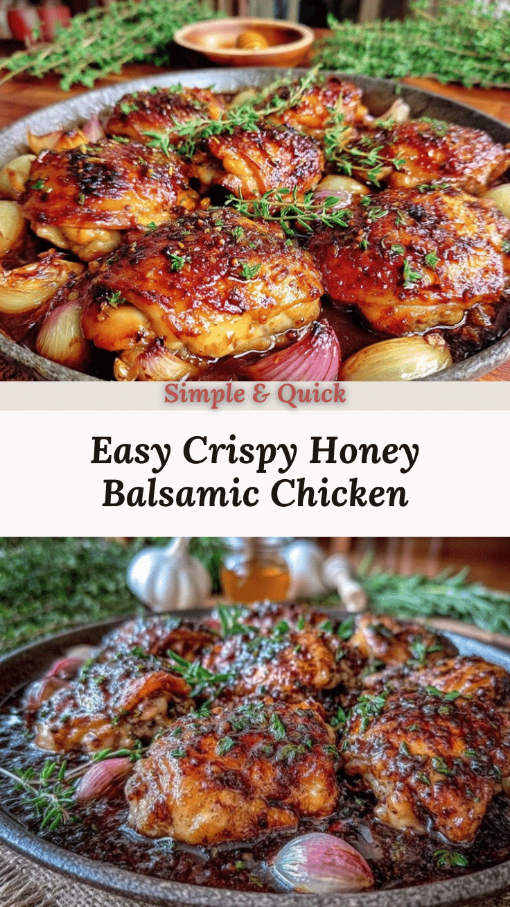 easy crispy one-pan honey balsamic chicken recipe