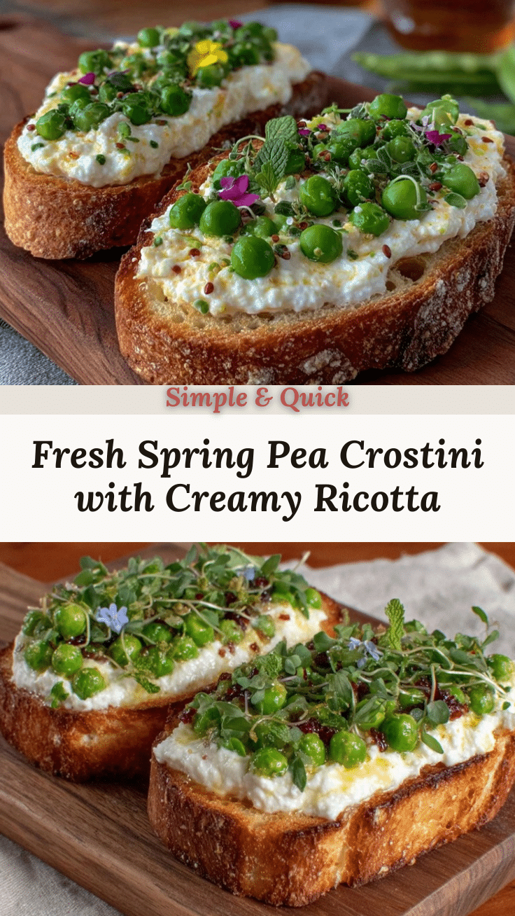 fresh spring pea crostini recipe