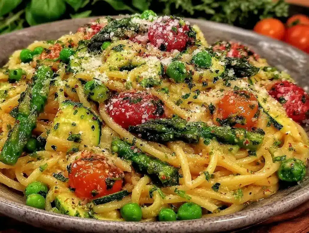 fresh spring vegetable primavera - featured image