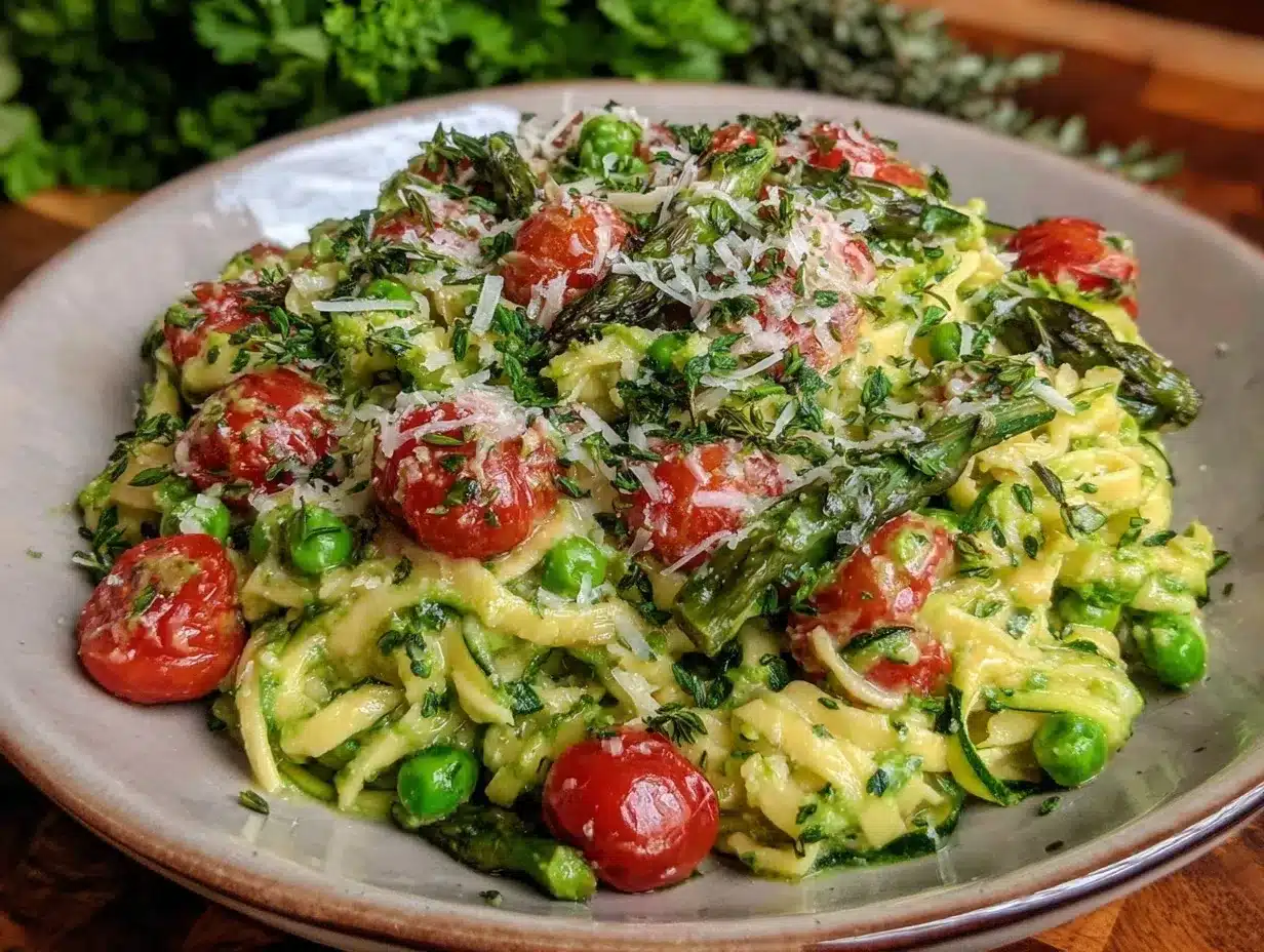 fresh spring vegetable primavera preparation steps