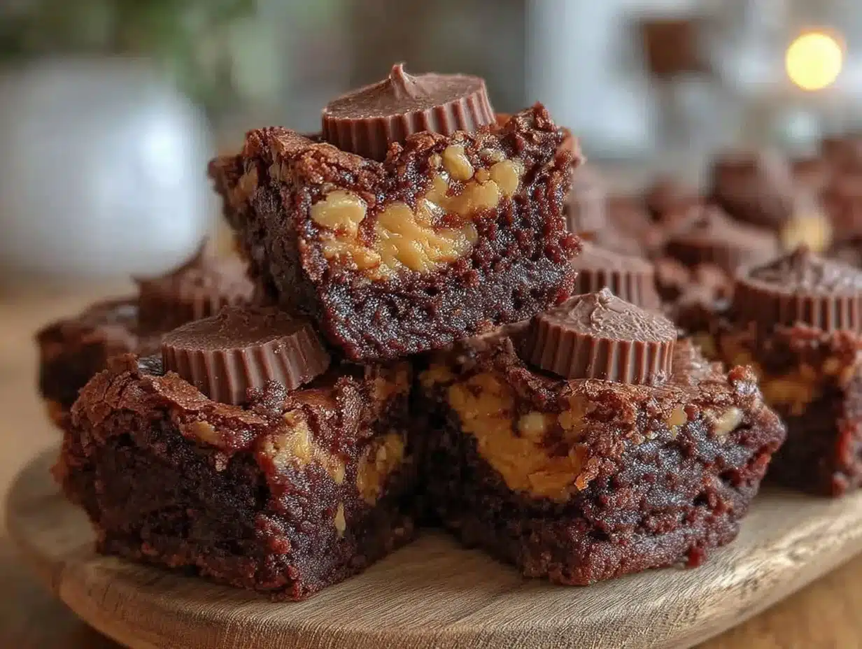 fudgy peanut butter cup brownies preparation steps